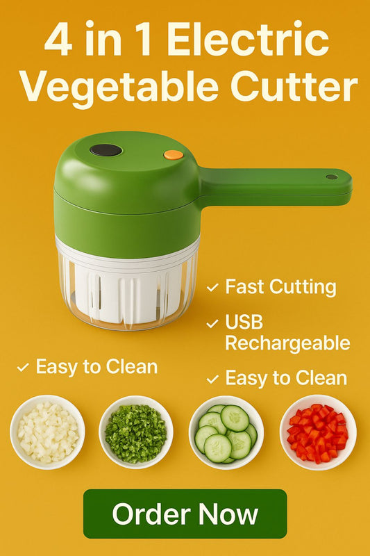 4 in 1 Portable Electric Vegetable Cutter Set